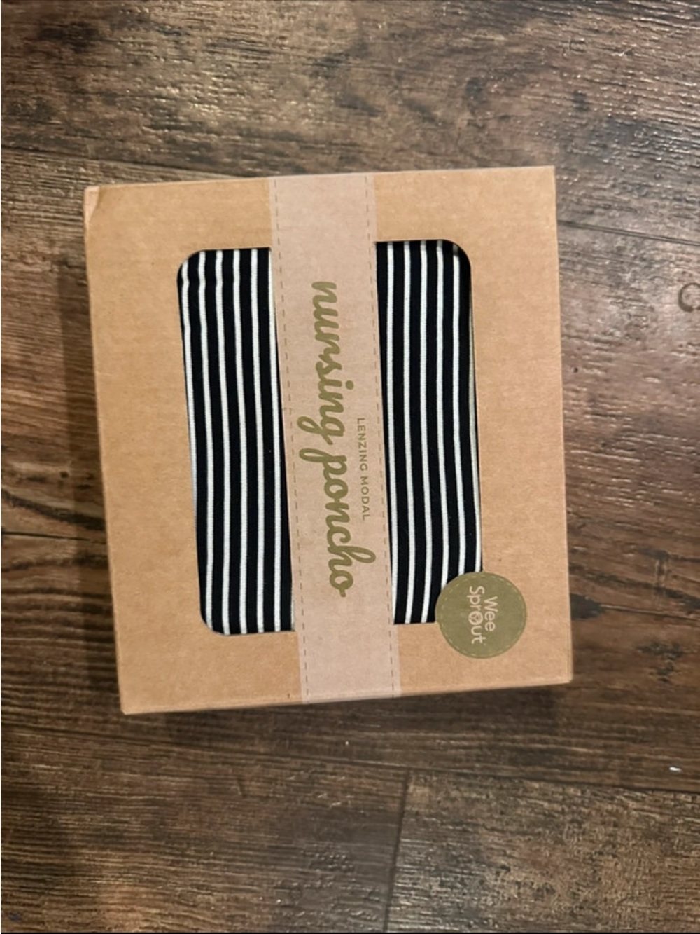 Black & White Striped Nursing Poncho